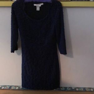 Navy blue clinging dress